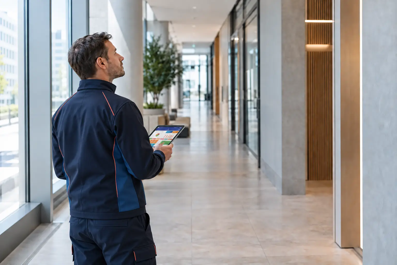 Responsable utilisant My Synapse sur une tablette